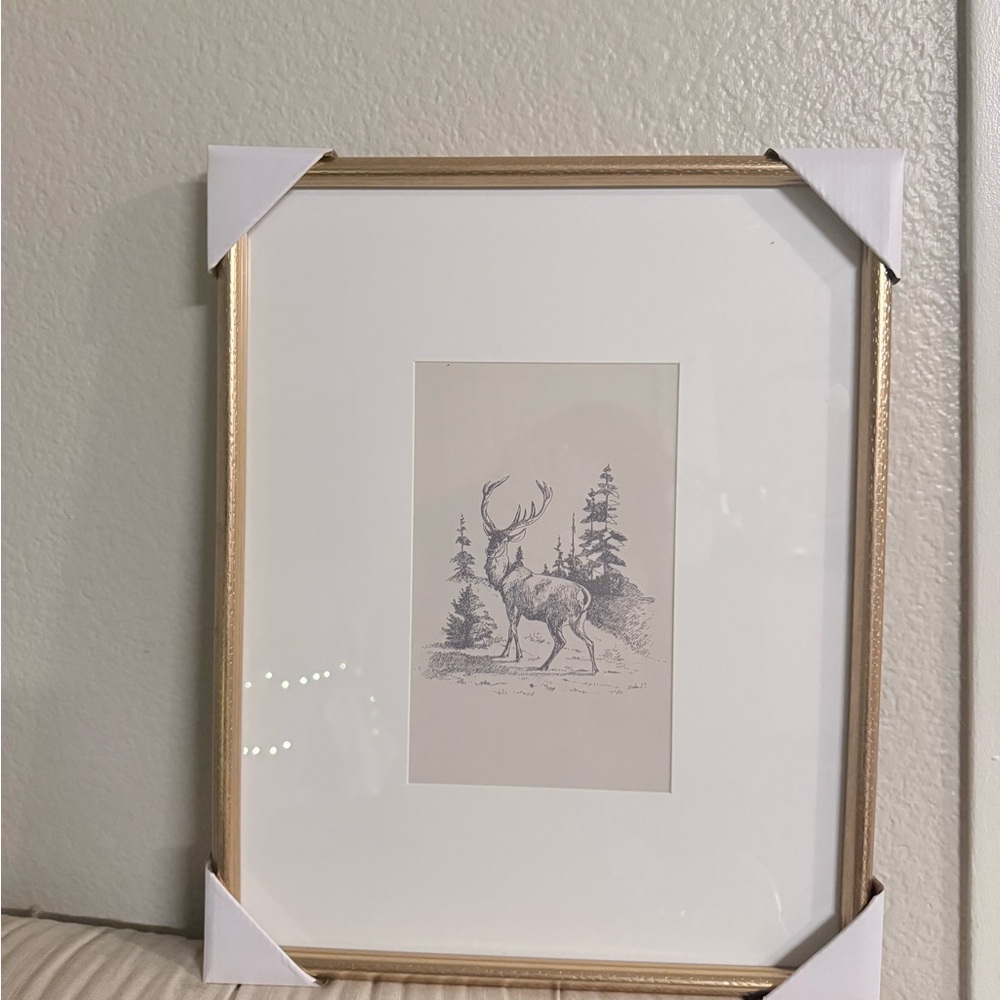 Studio McGee Gold Framed Deer Art Print